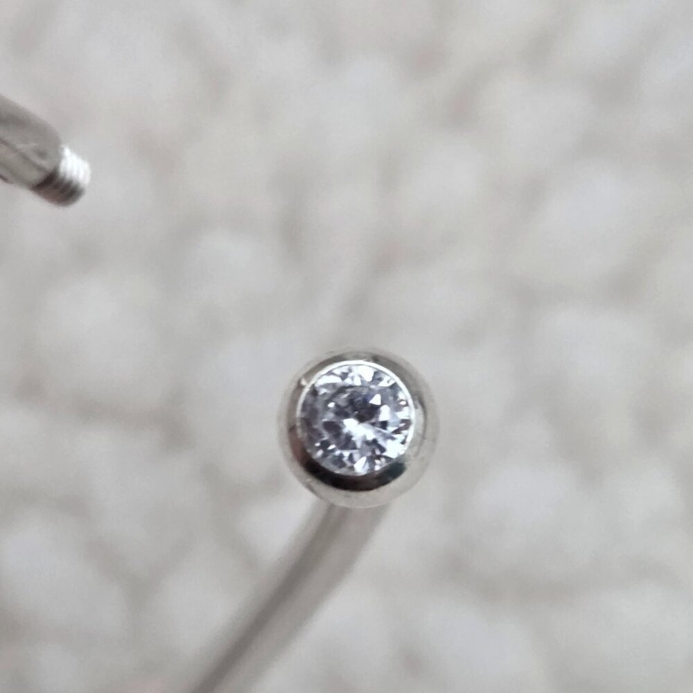 RARE Retired Pandora Sterling Silver w/CZ End Cap Replacement for Open Bangle